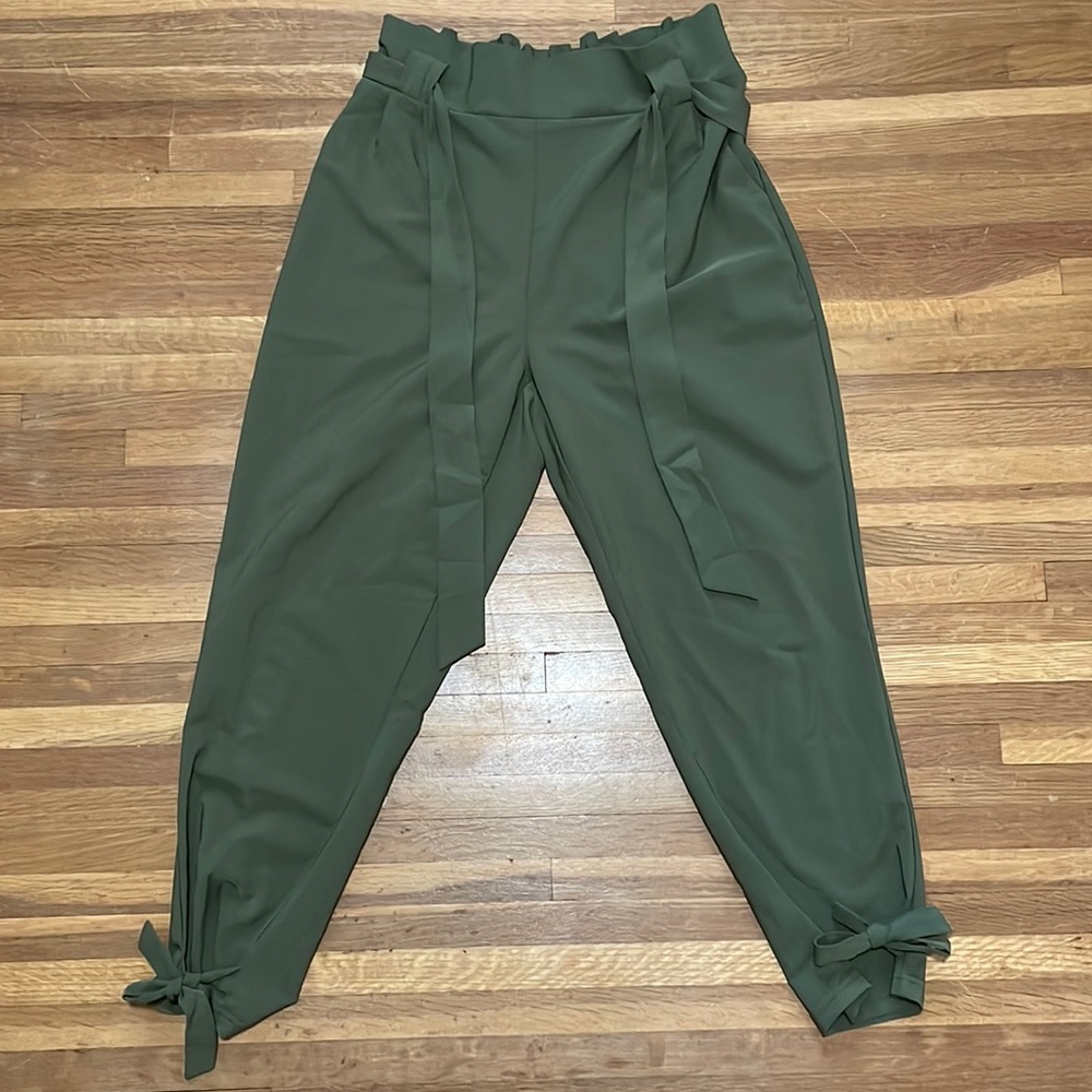 Grace Karin - XL High Waist Pencil Pants - Army Green -